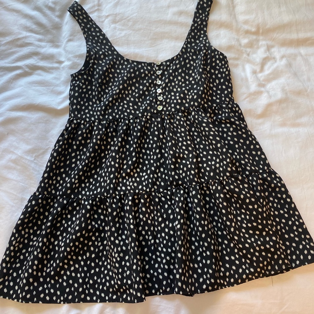Urban Outfitters Black and White Dotted Romper, size S